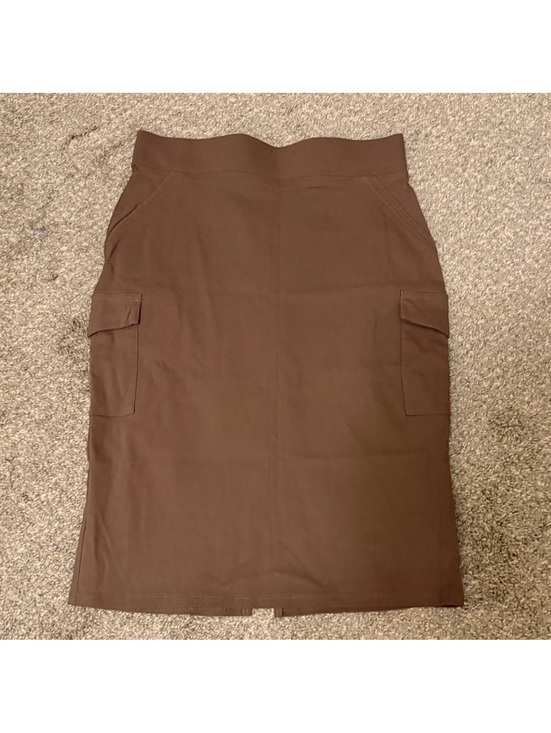 89th & Madison Dresses & Skirts - 89th + Madison Brown Cargo Midi Pencil Skirt Medium